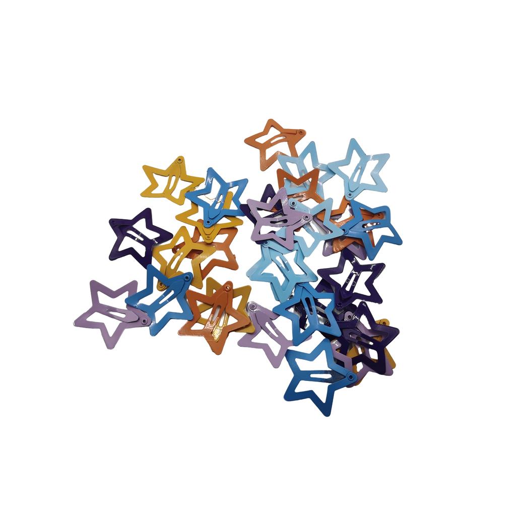 30 Pcs Gold Star Hair Clips 1.2 Inch Vintage Y2K Metal Snap Clips for Women Girl Hollow Punk Hair Accessories