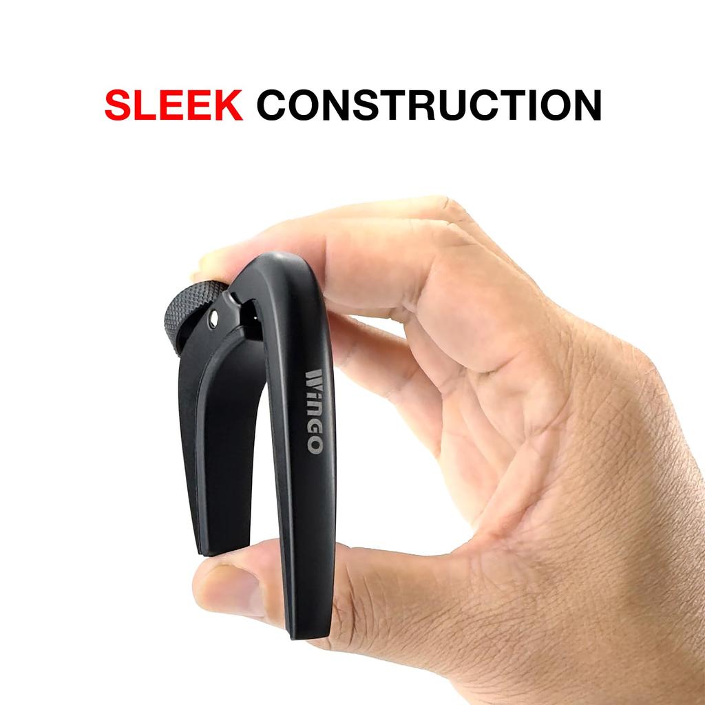 WINGO Capo Tast for Electric Guitar Professional Perfect Tension Capo Black Guitar/Acoustic - -