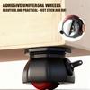 4Pcs 360 Degree Rotation Sticky Pulley Adhesive Casters Wheel with Brake Appliance Rollers Small Appliance Sliders