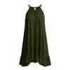 Mini Abito Senza Maniche con Orlo Arricciato Vestibilità Larga per Donna Casual Scollo Leggero Svolazzante Abito Estivo
