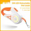 5M Automatic Dog Leash Retractable LED Luminous Leading Fashion Light Straps For Dog Puppy Pet Flexi Walking Running Lead