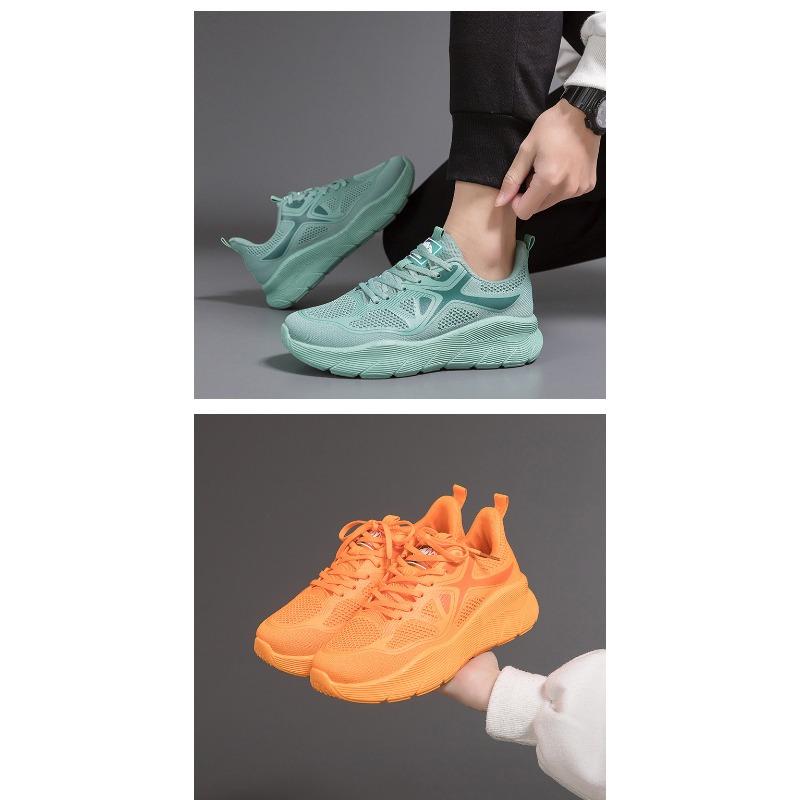 Mesh Athletic Sneakers Lightweight Breathable Thick Sole Running Shoes for Sports and Daily Wear
