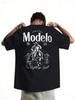 Modelo Graphic Print Mens Cotton TShirt Casual Sports Style Top TShirt Fashionable Street Style Suitable Travel Sports Wear