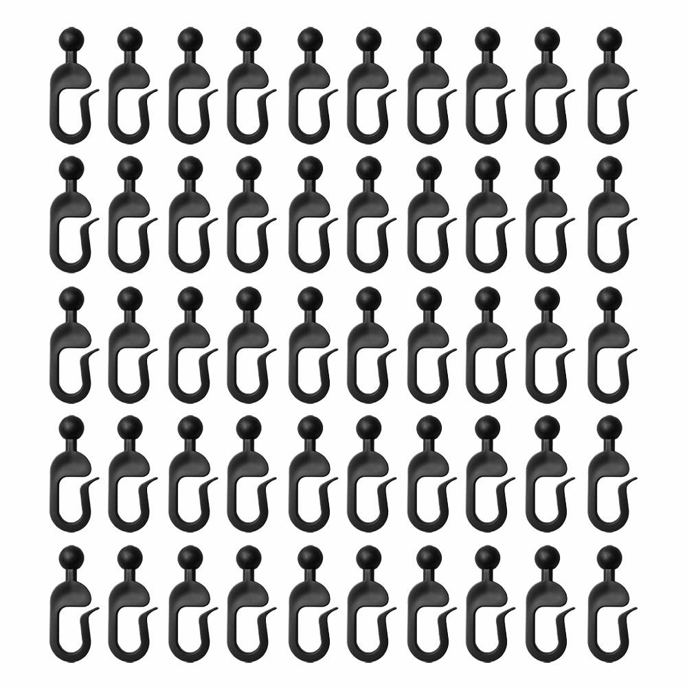 

30/50Pcs Multiple Track Pulleys Silent Curtains Track Beads Hook For Bedroom Shower Closet Gazebo Tools Accessories