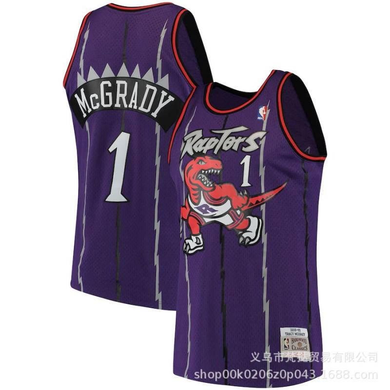 Mens Basketball Jersey Vince Carter 15 Tracy McGrady 1 Retro Stitched NBA Style Sleeveless Cotton V-Neck Sportswear