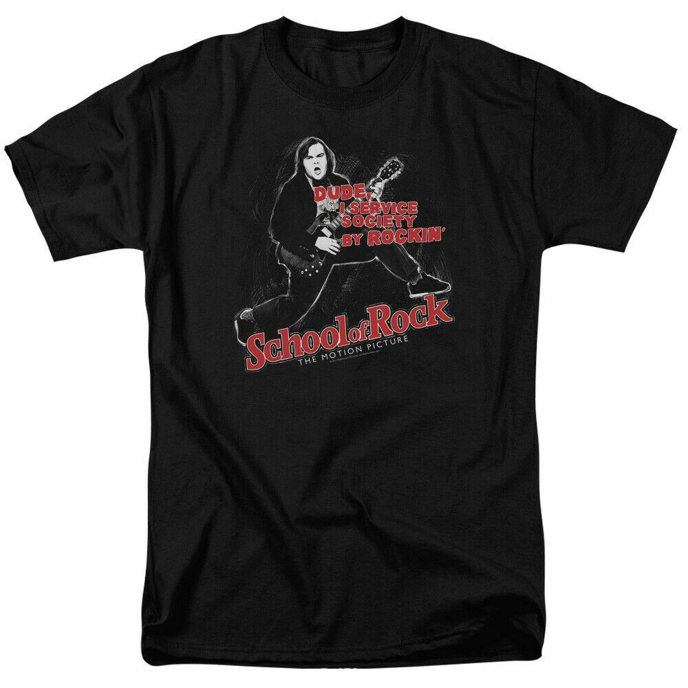 26 School of Rock Rockin T Shirt Mens Licensed Musical Movie Tee Dewey Finn Black Unisex T-Shirt