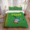Pippi Adventures Print 3Pcs Bedding Setduvet Cover With 2 Bedropillowcase Home Birthday Gift