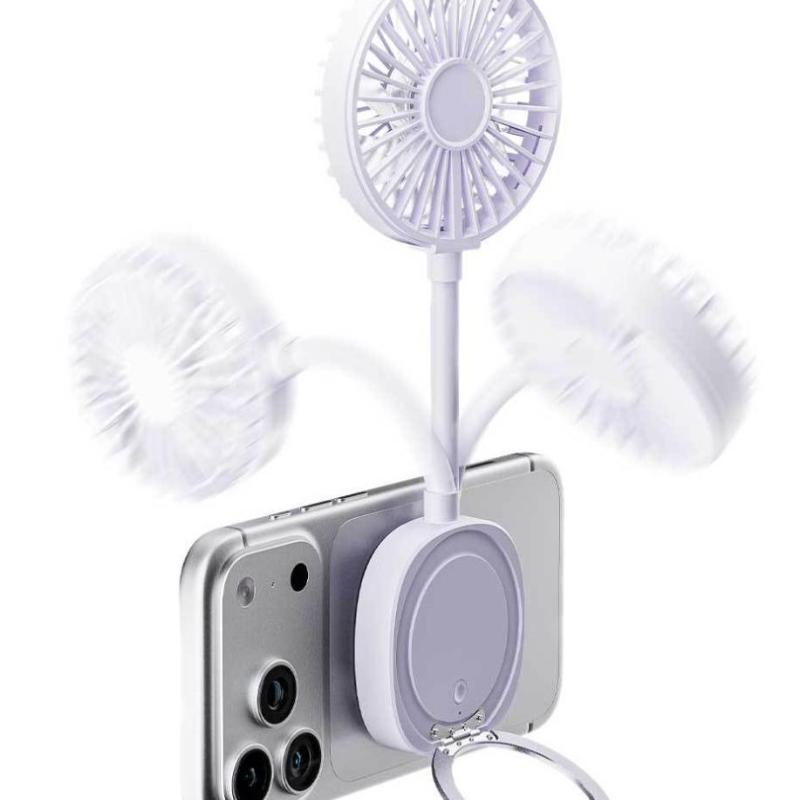 Drop Resistant Mini Magnetic Fan USB Rechargeable Portable Small Fan for Phones Hiking Climbing Outdoor Use