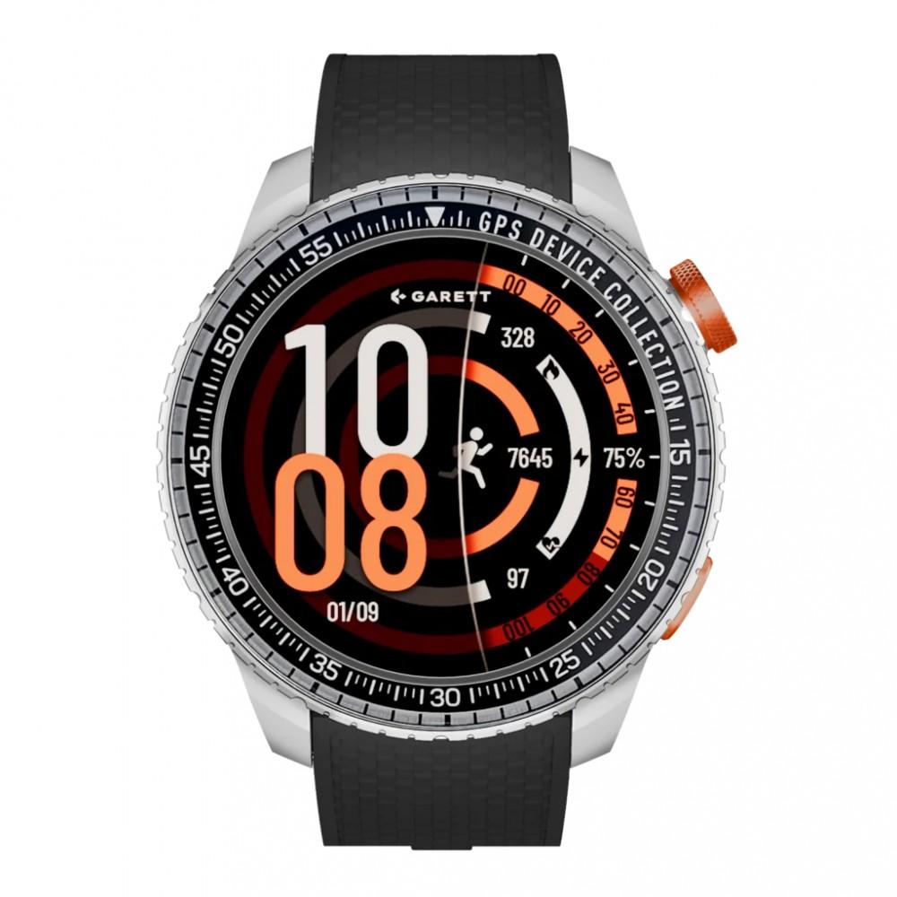 Smartwatch Kompas GPS srebrny