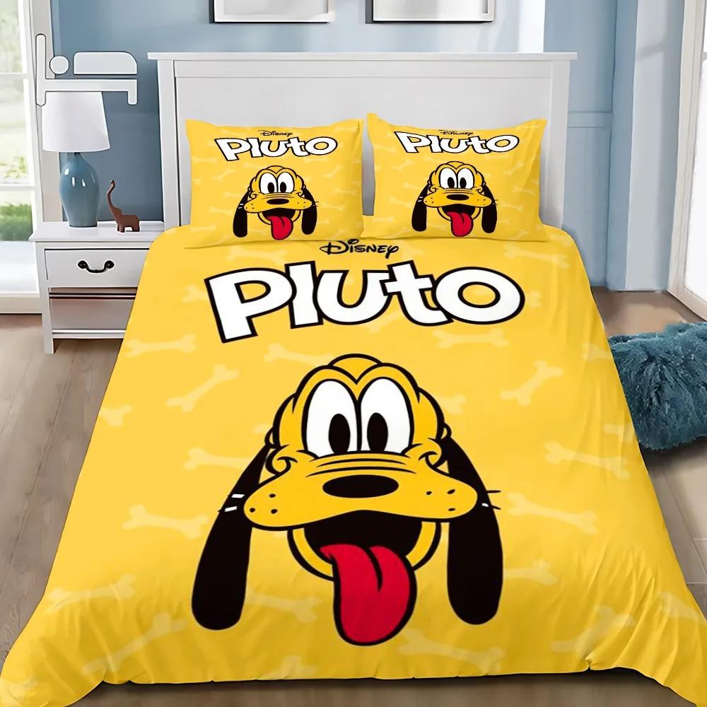 Pluto Dog Duvet Cover Pillowcase Bedding Set Adult Boy Girl Bedroom Decoration Children Gift Single Double Large Size