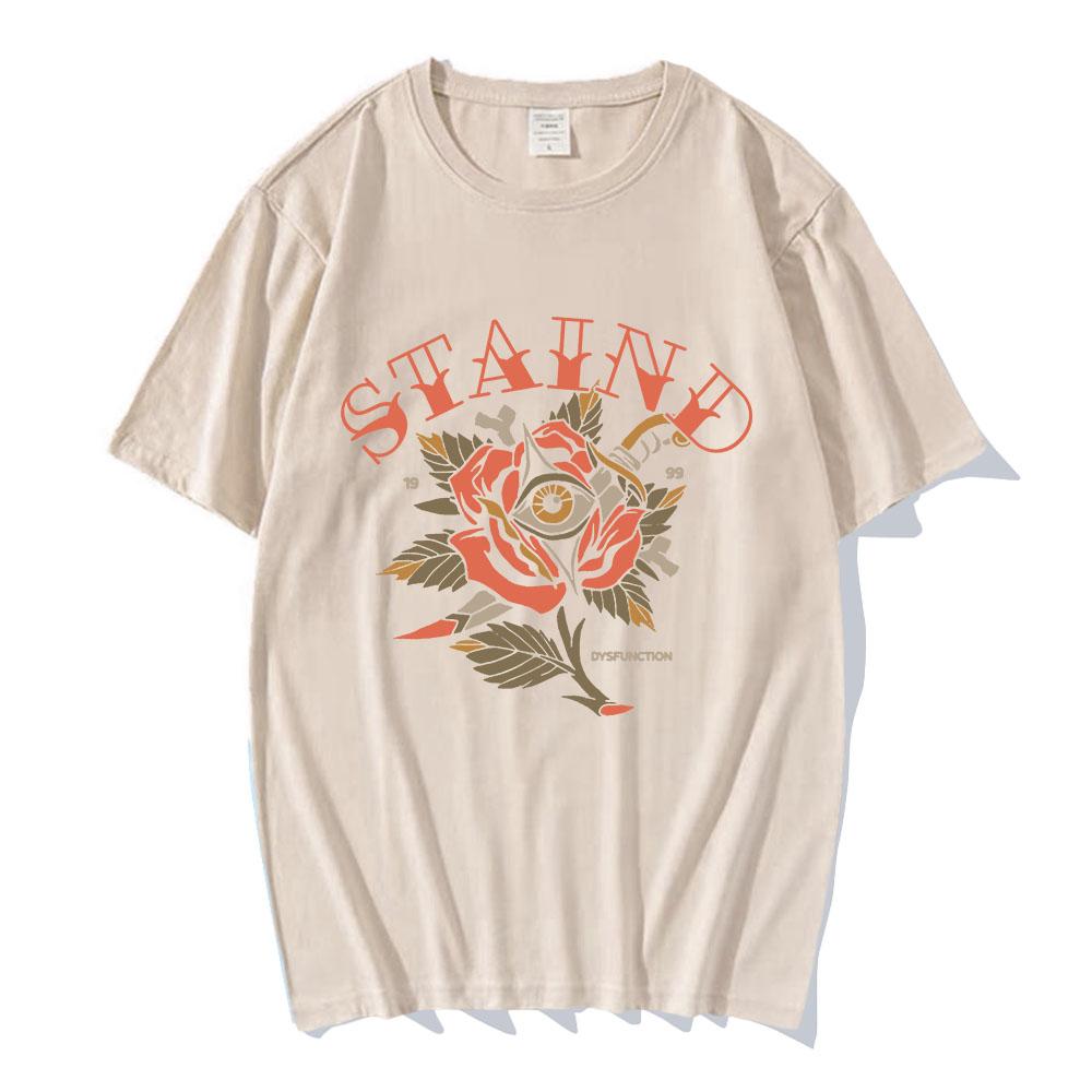 STAIND Tattoo Dysfunction Tee Short Sleeve Cotton Male T-shirt Unisex Streetwear Loose Casual Fashion Men/Women Tshirts Merch