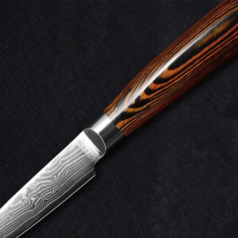 Cuțit Damasc VG10 de 3,5 inci Cuțit de gătit 67 de straturi Cuțit de fructe de bucătărie din oțel Damasc