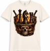 Skull Chess Graphic TShirt King Knight Rook Dark Fantasy Strategy Design Tee