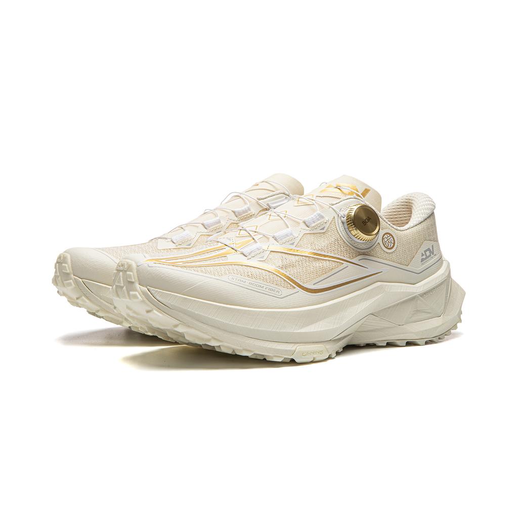 Li Ning De Lucas 3 PRO Cushioning Slip Resistant Abrasion Resistant Low top Running Shoes Unisex Ecru ARNW001-13