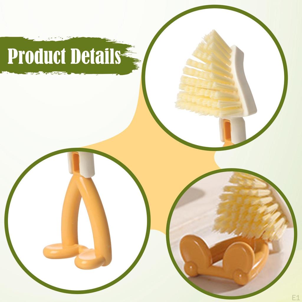 Oppvaskbørste Skrubb Kjøkkenverktøy Flerbruks Bærbar Sammenleggbar Skrubb for Benkeplate