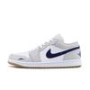 Jordan Air Jordan 1 Ammortizzazione Antiscivolo Basse Vintage Scarpe da Pallacanestro Unisex Bianco Grigio 553558-146(Team746- )