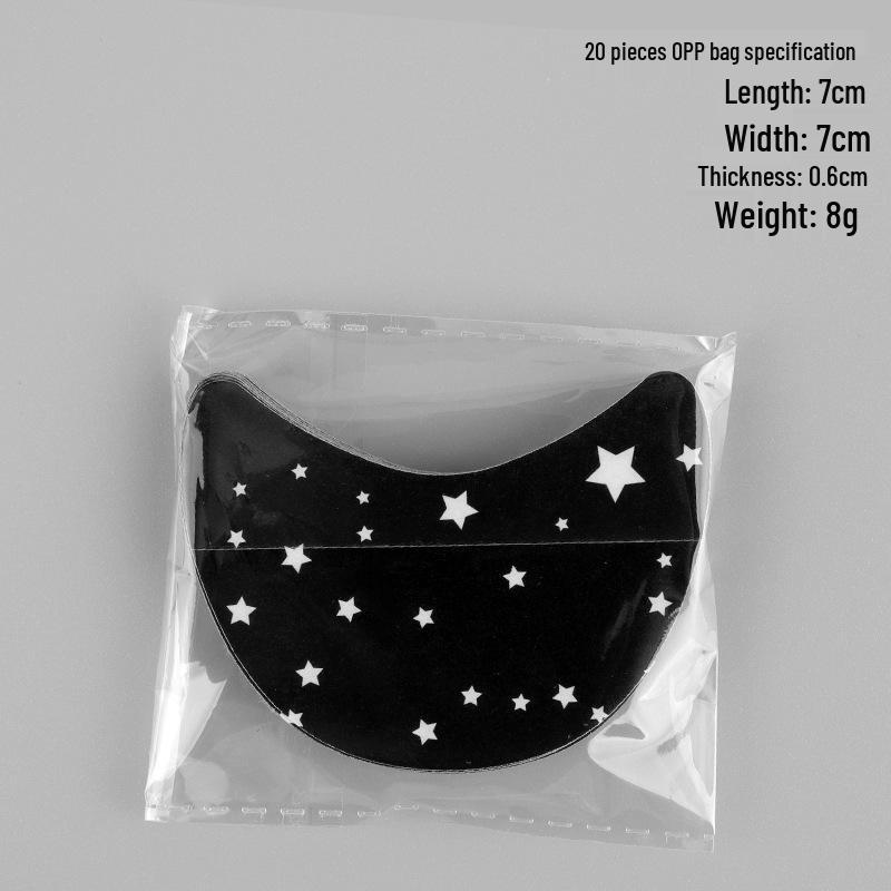 Black Printed Eyelash Extension & Eyeshadow Isolation Stickers - Non-woven, Disposable Removal Tools