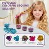 Hair Gem Stamper Kit Blingling Hair Jewels for Girls Toys Hair Styling Tool with Reusable Shining Diamonds Pretend Play Toy Gift