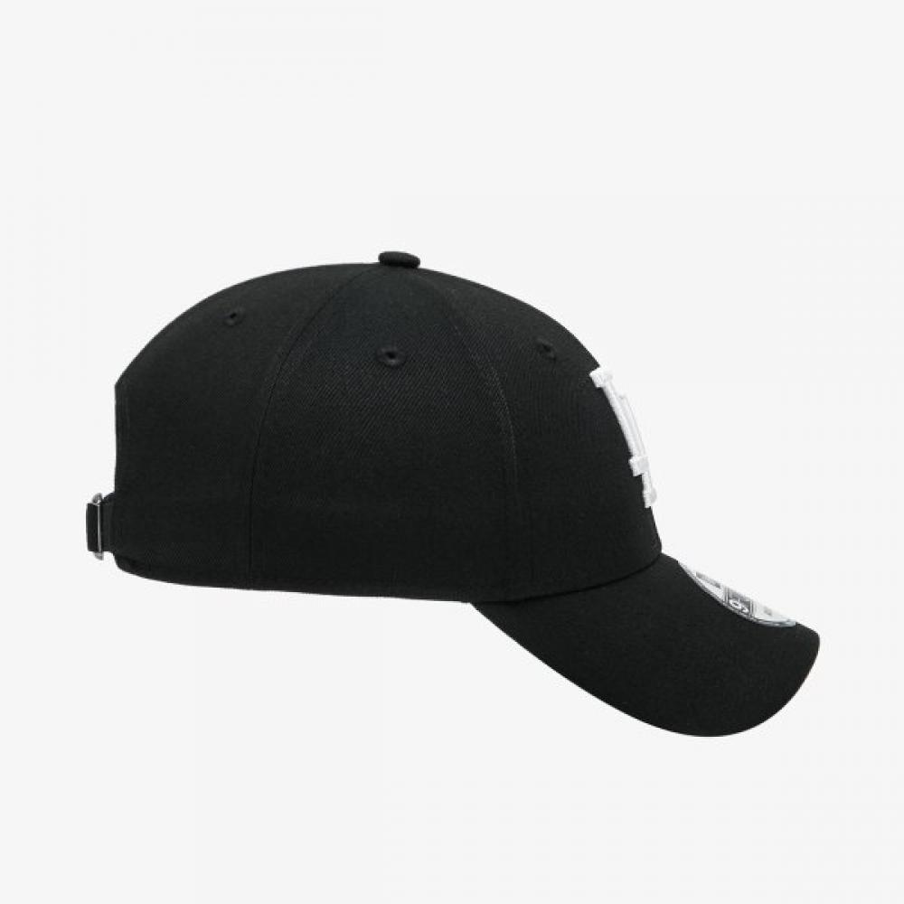 New Era Mlb White On BLack La Dodgers Ballcap BLack 14561874