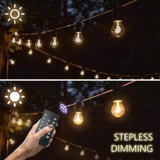 SUNTHIN 240W Outdoor Dimmer for String Lights, Wireless Remote Control Dimmer 50Ft Distance Auto Off Switch Timer for LED Strings Lights or