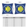 Buen Camino De Santiago Square Pillowcases Home Compostela Peregrino Cushion Cover Cute Home Decoration Throw Pillow Case 40*40