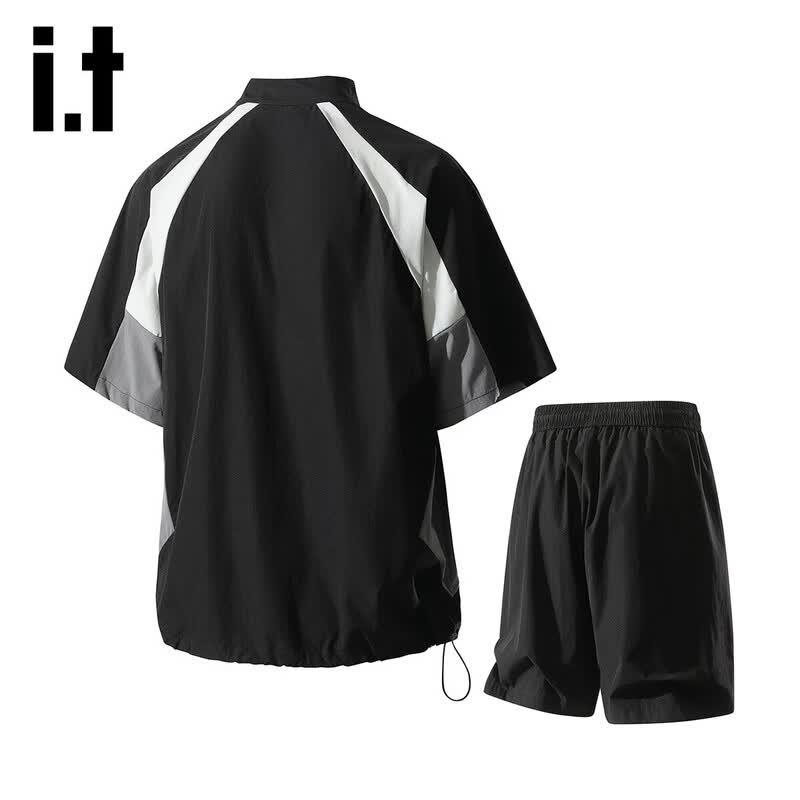 Izzueit Men's Quick-Dry Casual Sportswear Set