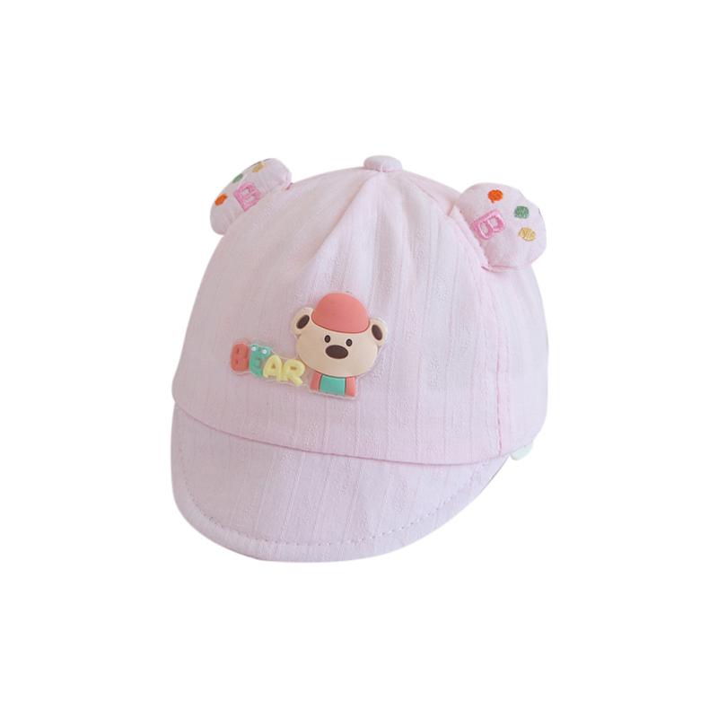 Dětská čepice pro 0-6 měsíců Kojenecká sluneční clona Opalovací krém Prodyšná Kreslená baseballová čepice pro chlapce a dívky