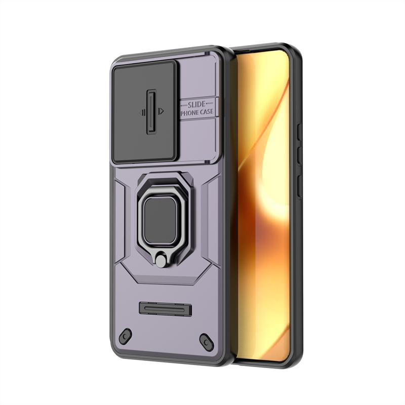 

Shockproof Case For Realme 15 Pro Case For Realme 15 Pro Ring Holder Magnetic Cover For Realme 15 Pro Push Window Case 6.8 inch For Realme 15 5G фиолетовый