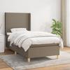 Vidaxl Letto Continentale Con Materasso, Taupe, Tessuto, 90X190 Cm