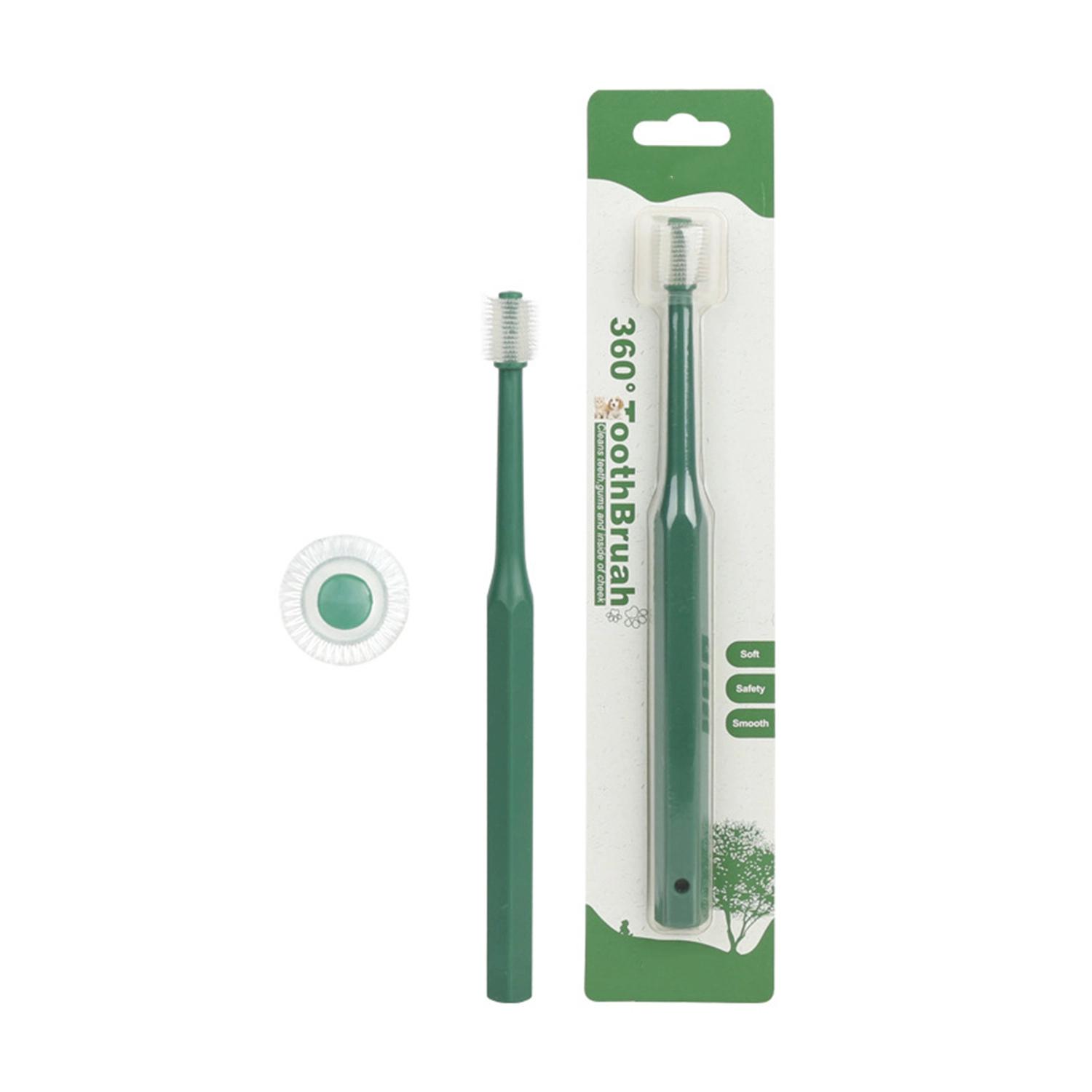 

Round Head Pet Toothbrush Remove Bad Breath Tartar Teeth Care Soft Brush Dog Cat Oral Cleaning Toothbrush Pets Cleaning Supplies