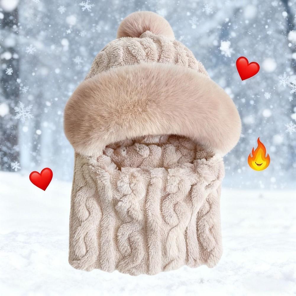 Polyester Fiber Material Women's Fleece Hat Thickened Velvet Lining