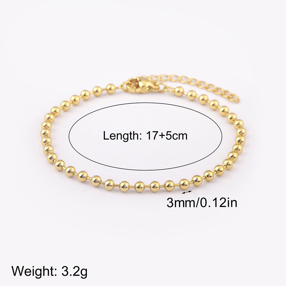 Nidin Hot Sale Original Design Round Beads Charm Bracelets Adjustable 4 Sizes For Women Fashion Versatile Jewelry Accessories
