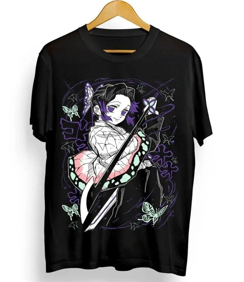 

2025 Shinobu Kocho T-Shirt Demon Slayer Kimetsu No Yaiba Design Anime Tee All Size Women Clothes Graphic T Shirts T Shirt 4XL