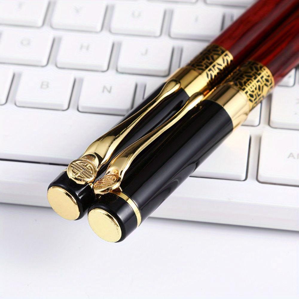 Luxury Metal Ballpoint Pen Business Signature Fountain Pen Student Gift Writing Tools Blue/Black Ink Gel Pen for School Office