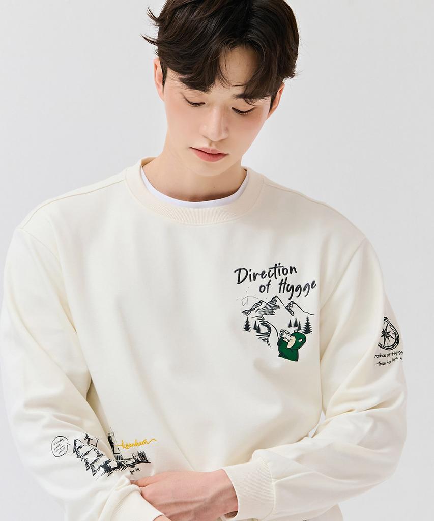 CHASECULT Unisex All-Over Graphic Sweatshirt - Ivory