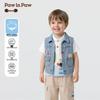PawinPaw Boys' Cartoon Bear Denim Vest