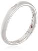 ESTELLE Diamond and Ruby Silver Disney Pairing Rings for Women, HEART, 0191-0699-0016-0009, Japanese Size 9