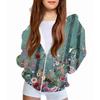 Moda dziecięca Bluza z kapturem z nadrukiem z długim rękawem Dziewczęca kurtka hoodie