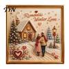 Artistic Faux Pearl Bead Kits Christmas Art Kit, Winter Scene DIY Painting Holiday Craft for Kids 3D Sparkling Animal Wall Kit Adults,