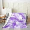 Purple Cow Print Blanket Soft Fleece Throw Modern Home Decor Cozy Living Room Sofa Bedding Gift for Women Girls