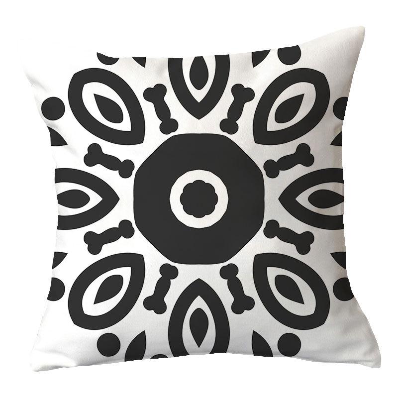 Simple New Square Geometric Plush Pillowcase Home Fabric Sofa Pillow Cushion Cover