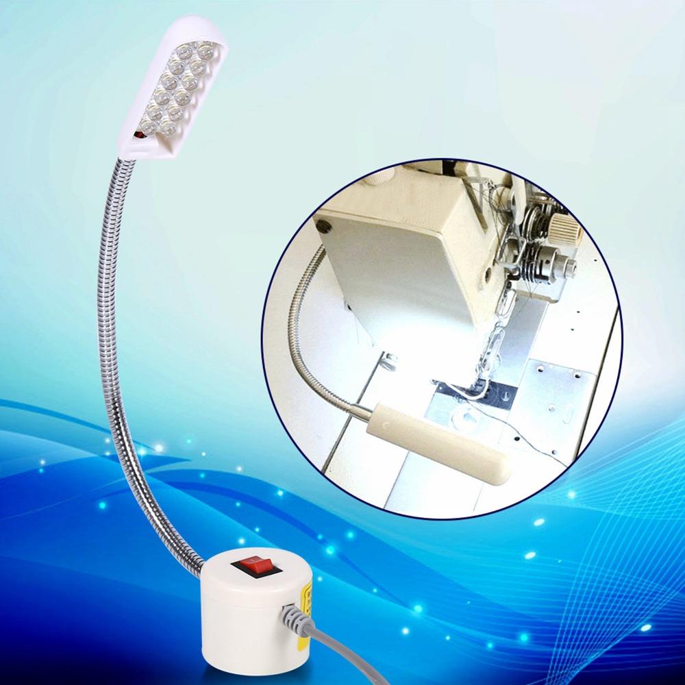 Flexible Gooseneck LED Work Lamp Magnetic Mounting Base Sewing Machine Lamp Home Tailor Store