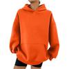 Womens Oversized Drop Shoulder Hooded Sweatshirt Casual Streetwear Long Sleeve Pullover In Solid Colors