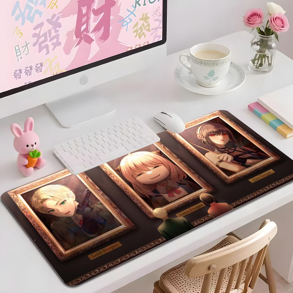 Anime A-spy X FamilyES Mouse Pad Multiple Sizes Large Square Computer Office Game Table Mats Rubber Anti-slip Mousepads