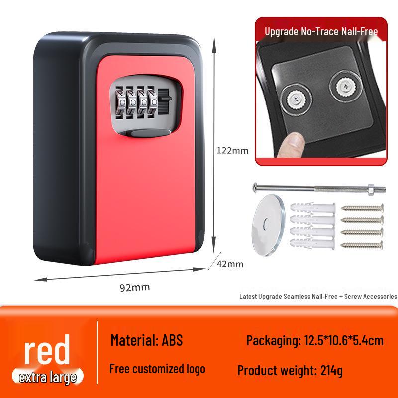 Wall-Mounted Anti-Theft Key Lock Box for Homes and Construction Sites