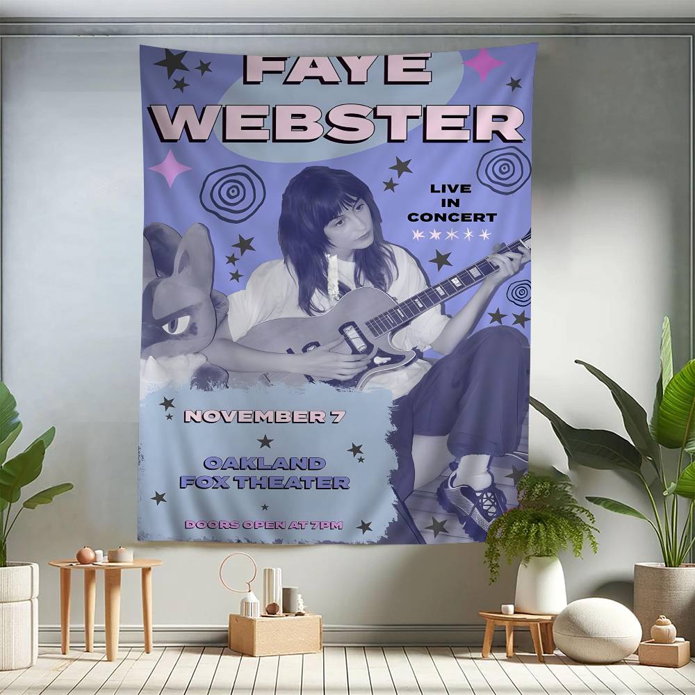 Faye Webster Hot Singer DIY Wall Tapestry Hanging Tarot Hippie Wall Rugs Dorm Home Decor