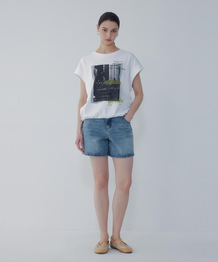 Bobeu Vintage Washed Denim Shorts_Blue 7156255004