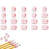 50pcs Soft Pencil Tracking Markers Silicone Numbered Pencil Caps Reusable Pencil Labels  Girls