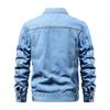 Herren-Jeansjacke, Baumwolle, lässig, Slim-Fit-Jacke, Herren-Jeansjacke
