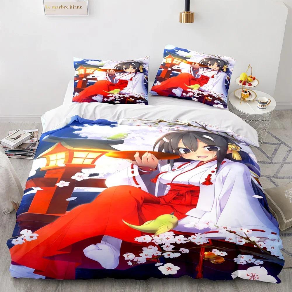 Comfortable Soft 3D Printed Kawaii Girl Anime Sexy Adult Kids Bedclothes Double Twin Full Queen King Quilt